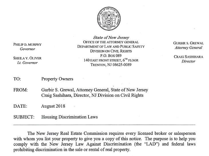 Complying With NJ's Housing Discrimination Laws